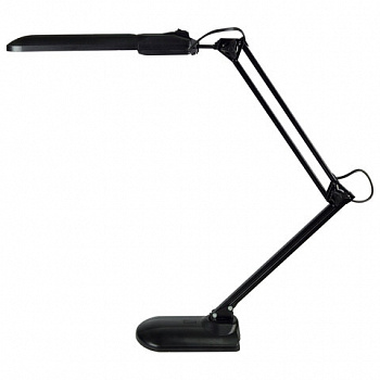Настольная лампа светильник Дельта + на подставке, ЛЮМИНЕСЦЕНТНАЯ, цоколь 2G7, 11 Вт, чёрный