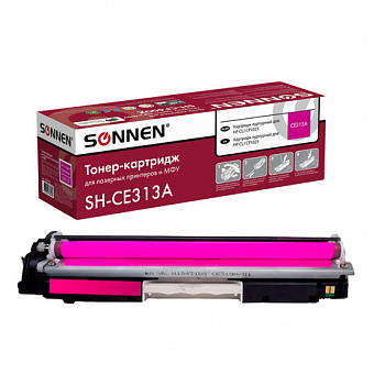 Картридж лазерный SONNEN (SH-CE313A) для HP CLJ CP1025 ВЫСШЕЕ КАЧЕСТВО, пурпурный, 1000 страниц