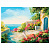 Картина стразами (алмазная мозаика) 30х40 см, ОСТРОВ СОКРОВИЩ "Домик у моря", без подрамника