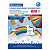Цветная бумага А4 2-сторонняя офсетная ВОЛШЕБНАЯ, 16 листов 10 цветов, на скобе, BRAUBERG, 200х275 мм, "Единорог"