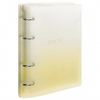 Тетрадь на кольцах А5 175х220 мм, 120 л., пластик, с разделителями, BRAUBERG, Желтый