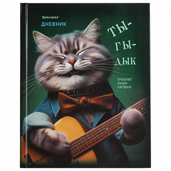 Дневник 5-11 класс 48 л., твердый, BRAUBERG, глянцевая ламинация, с подсказом, "Ты-Гы-Дык"