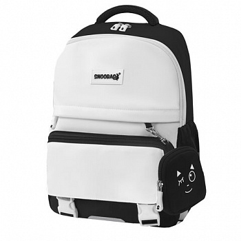 Рюкзак SNOOBAG (СНУБЭГ) PROACTIVE с кошельком, 2 отделения, Wink, черно-бежевый, 40х29х17 см