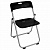 Стул складной BRABIX "Golf Lite CF-017", серебристый каркас, пластик чёрный