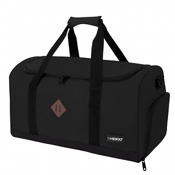 Сумка спортивная HEIKKI MOVE RENOWNED (ХЕЙКИ), отделение для обуви, черная, 28x51x26 см
