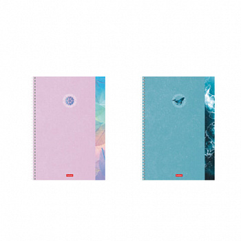 Тетрадь А4 96 л., HATBER, гребень, клетка, обложка картон, "Вдохновение вокруг" (микс в спайке), 088815, 96Т4В1гр