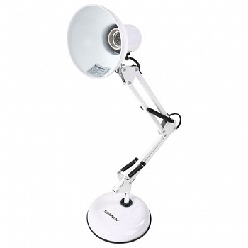 Настольная лампа-светильник SONNEN TL-005, подставка, 40 Вт, Е27, белый, высота 50 см