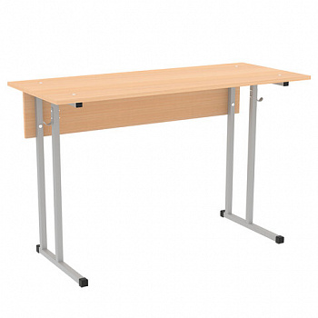 Стол-парта 2-местный нерегулируемый ПИФАГОР SD-1, 1200х500х760 мм, рост 6 (170-190 см), серый каркас, ЛДСП бук