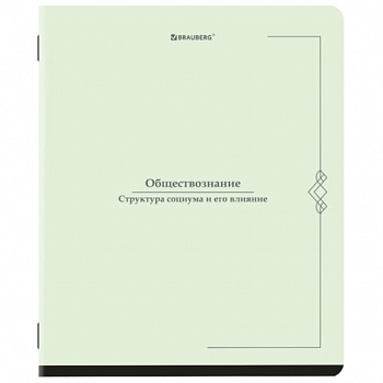 Тетрадь предметная VINTAGE 48 л., SoftTouch, ОБЩЕСТВОЗНАНИЕ, клетка, подсказ, BRAUBERG