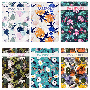 Обложка для паспорта "Тропики", ПВХ, фотопечать ассорти, STAFF