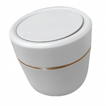 Контейнер урна ведерко для мусора с микролифтом НАСТОЛЬНОЕ 2 л, 150х160мм, белый, BoomHouse