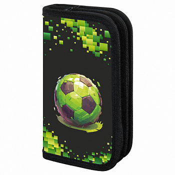 Пенал ПИФАГОР, 2 отделения, ламинированный картон, 19х11 см, "Offline"