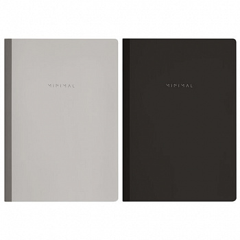 Тетрадь А4 96 л. BRAUBERG, на сшивке с корешком, клетка, обложка картон, "Minimal Classic"