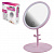 Зеркало настольное с LED-подсветкой для макияжа, диаметр 17 см, 3 режима свечения, аккумулятор 1200 mAh, цвет розовый, WBZ (ВБЗ)