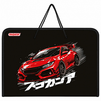 Папка для труда на молнии с ручками ПИФАГОР А4, 1 отделение, пластик, органайзер, "Street race"