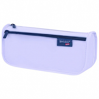 Пенал мягкий BRAUBERG KIDS, 2 отделения, полиэстер, "Pastel purple", 22x10x6 см