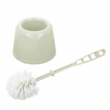 Ершик для унитаза с подставкой стандартной, "Блеск", цвет мраморный/белый ротанг, IDEA, М 5010