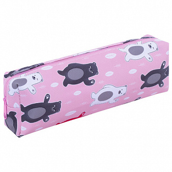 Пенал-косметичка ПИФАГОР, мягкий, "BEAR", прямоугольный, 20х7х4 см
