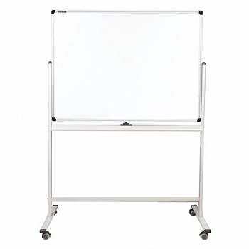 Доска магнитно-маркерная НА СТЕНДЕ 90х120 см, 2-сторонняя, ГАРАНТИЯ 10 ЛЕТ, BRAUBERG Premium