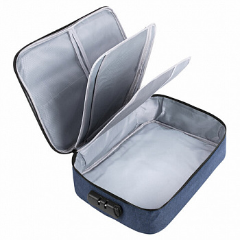 Папка-органайзер для документов с кодовым замком СИНИЙ ВОДОНЕПРОНИЦАЕМЫЙ А4, BRAUBERG DOCS