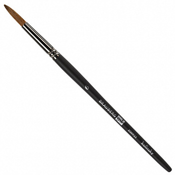 Кисть художественная проф. BRAUBERG ART CLASSIC, колонок, круглая, № 6, короткая ручка