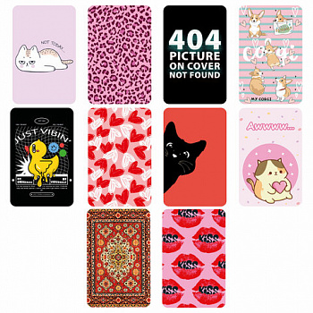 Обложка-карман для карт и пропусков "Cool Mix 2", 100х65 мм, 10 дизайнов ассорти, ПВХ, STAFF