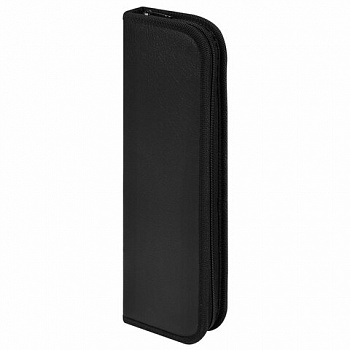 Пенал-тубус для кистей на молнии, кожзам, размер 270х90 мм, черный, ФК-1