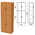 Шкаф закрытый "Фея", 740х390х2000 мм, цвет орех милан (КОМПЛЕКТ)
