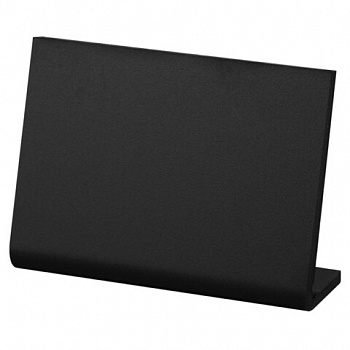 Ценник L-образный для мелового маркера A8 (5,2x7,4 см), КОМПЛЕКТ 10 шт., ПВХ, ЧЕРНЫЙ, BRAUBERG