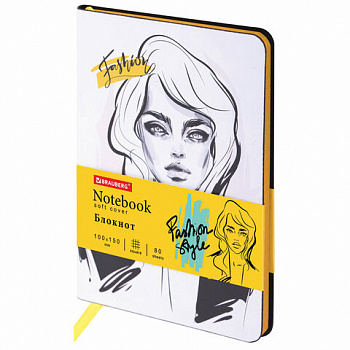 Блокнот МАЛЫЙ ФОРМАТ (100х150 мм) А6, BRAUBERG VISTA "Fashion Style", под кожу, гибкий, 80 л.