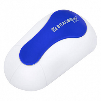 Стиратель магнитный для магнитно-маркерной доски (65х125 мм), BRAUBERG "JET", бело-синий