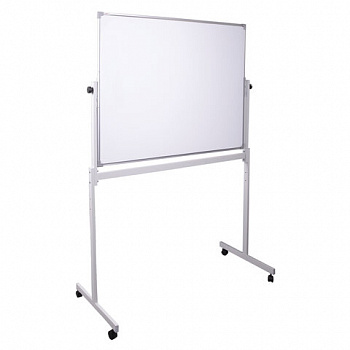 Доска магнитно-маркерная НА СТЕНДЕ 90х120 см, 2-сторонняя, STAFF ECO