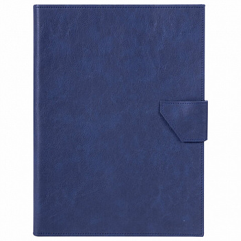 Папка-органайзер семейная для 4-х комплектов документов, формат А4, экокожа, синяя, BRAUBERG