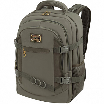 Рюкзак HEIKKI DESERTED (ХЕЙКИ) универсальный, 3 отделения, эргономичный, багажная лента, хаки, 47х33х17 см