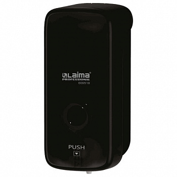 Дозатор для жидкого мыла LAIMA PROFESSIONAL PREMIUM BLACK, НАЛИВНОЙ, 0,5 л, черный, ABS-пластик