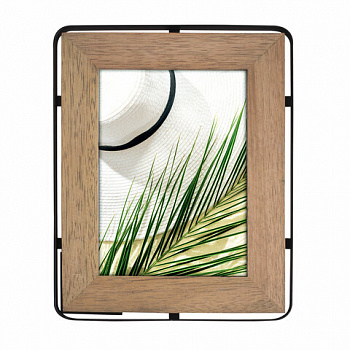 Рамка из мангового дерева BRAUBERG LOFT IRONWOOD, фото 13х18 см, стекло, 19х24 см