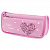 Пенал мягкий ЮНЛАНДИЯ, 2 отделения, полиэстер, "Heart", розовый, 21х6х9 см