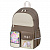 Рюкзак BRAUBERG PASTEL с термонашивками в комплекте, "Catch up", коричневый, 40х29х14 см