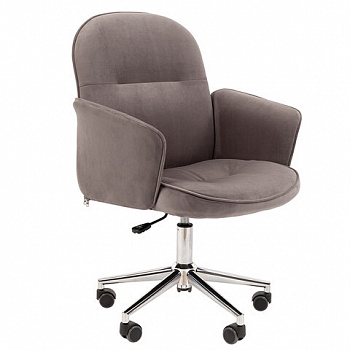 Кресло офисное Chairman CH 130, велюр, темно-серое