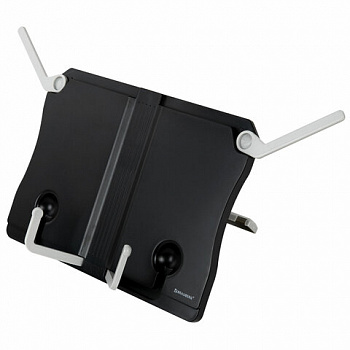 Подставка для книг и учебников BRAUBERG Black, регулируемый наклон, ABS-пластик