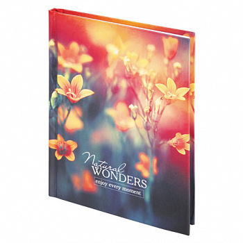 Блокнот МАЛЫЙ ФОРМАТ (110х147 мм), А6, 80 л., твёрдый, клетка, STAFF, "Цветы"