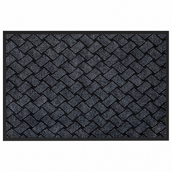 Коврик придверный 60х90 см, СЕРЫЙ, влаго-грязезащитный, 450 г/м2, плетение, PRIMILA (ПРИМИЛА) KRAFT