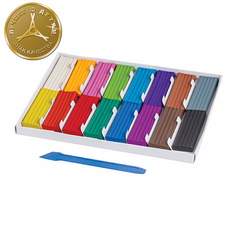 Пластилин классический ЮНЛАНДИЯ "ВЕСЁЛЫЙ ШМЕЛЬ", 16 цветов, 240 г, СО СТЕКОМ