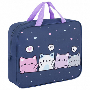 Папка на молнии с ручками BRAUBERG KIDS А4, 1 отделение, полиэстер, 80 мм, "Anti-gravity"