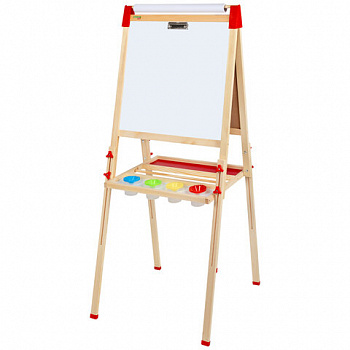 Мольберт растущий 3 в 1 для мела/магнитно-маркерный 50х50 см, бумага для рисования, BRAUBERG KIDS