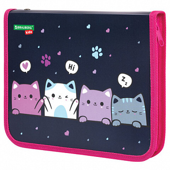 Папка для тетрадей BRAUBERG KIDS А5, 1 отделение, пластик, молния вокруг, "Anti-gravity"