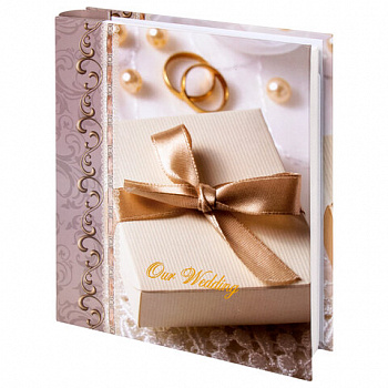 Фотоальбом BRAUBERG "Свадебный подарок" на 200 фото 10х15 см, твердая обложка, переплет, бокс