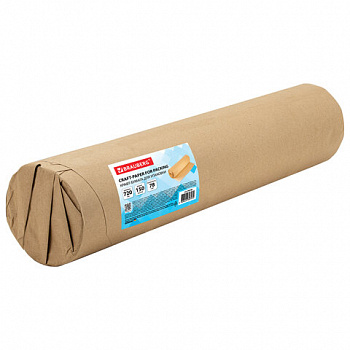 Крафт-бумага в рулоне, 720 мм x 150 м, плотность 78 г/м2, Марка А (Коммунар), BRAUBERG