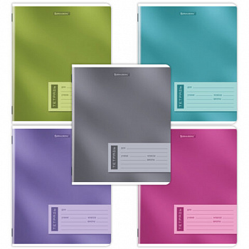 Тетрадь 18л. BRAUBERG клетка, обложка картон, ONE COLOUR