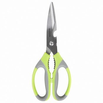 Ножницы кухонные DASWERK (ДАСВЕРК), 210 мм, с орехоколом, открывашкой, зазубренным лезвием